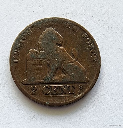 Бельгия 2 сантима, 1859