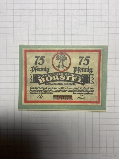 75 пфенингов (нотгельды) г. Германия.-1412