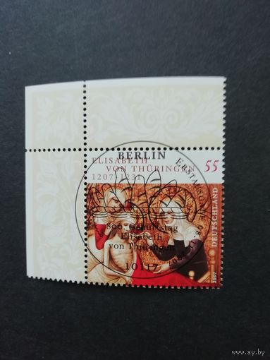 Германия. 2007 Марка "800 лет со дня рождения Элизабет фон Тюринген" (гашеная с клеем) Mi.2628 каталог 1.00 евро