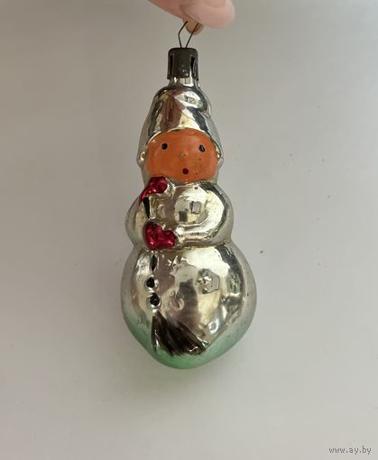 Елочная игрушка снеговик СССР