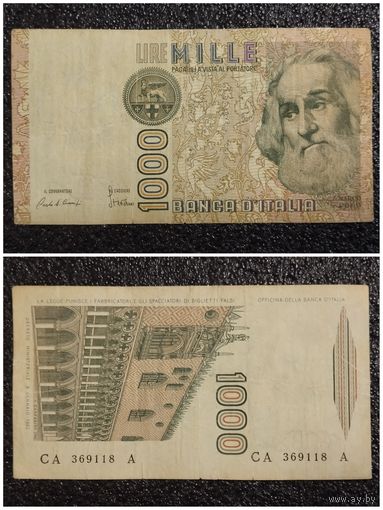 1000 лир Италия 1982 г.