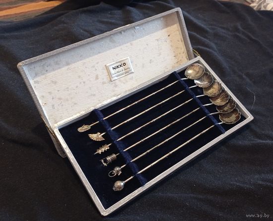 Набор ложечек, серебро.