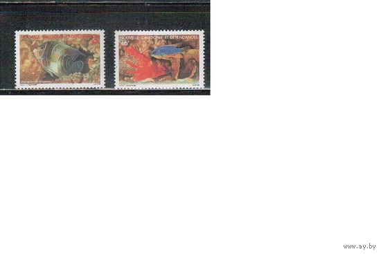 Новая Каледония-1988(Мих.821-822) **  , Морская Фауна,,(полная серия)