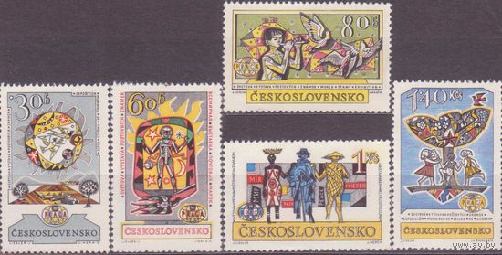 ЧЕХОСЛОВАКИЯ 1962 ФИЛВЫСТАВКА В ПРАГЕ Mi# 1355-1359 ** //СЛ3