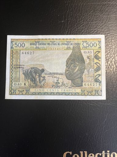 Западная Африка Сенегал 500 франков редкая 1959-1965 р3 VF++