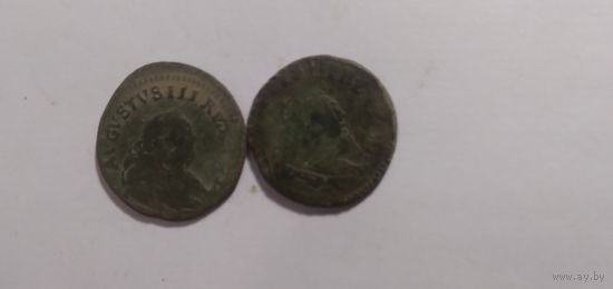 Грош (2шт) Августа "толстого" 1754 1755 гг