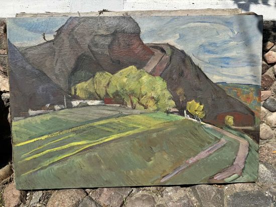 Картина члена союза художников СССР Федоренко.Н.М. "Замковая гора"  в.г.Мстиславль. На обсуждение.