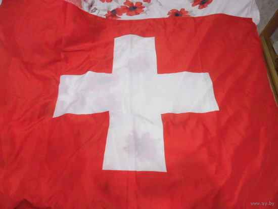 ФЛАГ СБОРНОЙ ШВЕЙЦАРИИ.140 СМ НА 100.