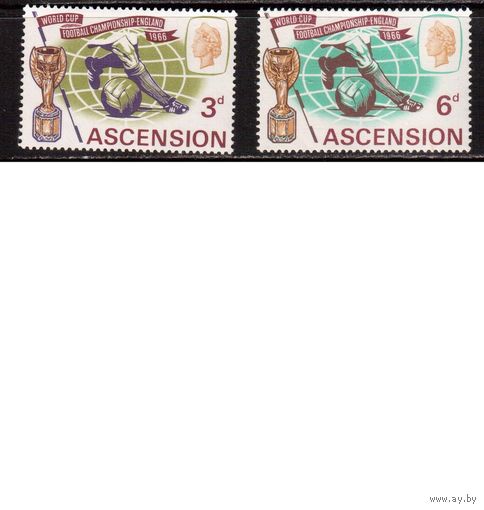 Вознесения остров(Аскенсион)-1966(Мих.100-101) ,** ,  ЧМ-1966 по футболу, Английские колонии