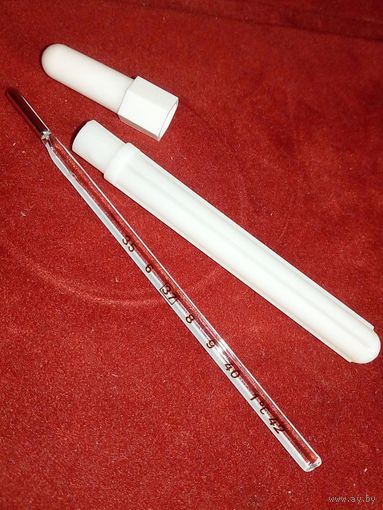 Градусник термометр Германия ртутный трёхгранный миниатюрный ветеринарный