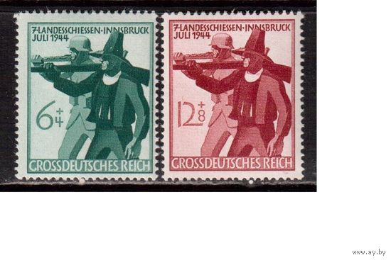 Германия-1944,(Мих.897-898) ** , Война, Тирольские стрелки(полная серия)