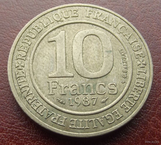 Франция. 10 франков 1987