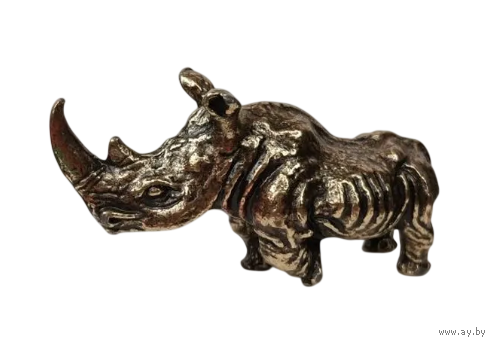 Статуэтка миниатюра Носорог Бронза