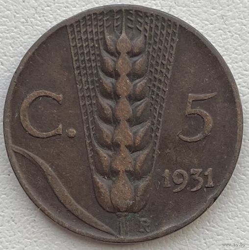 Италия 5 чентезимо 1931 г.
