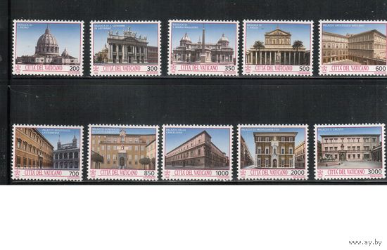 Ватикан-1993,(Мих.1080-1089)  **   , Стандарт, Архитектура (полная серия)