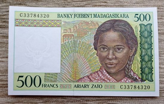 Werty71 Мадагаскар 500 ариари 1994 банкнота
