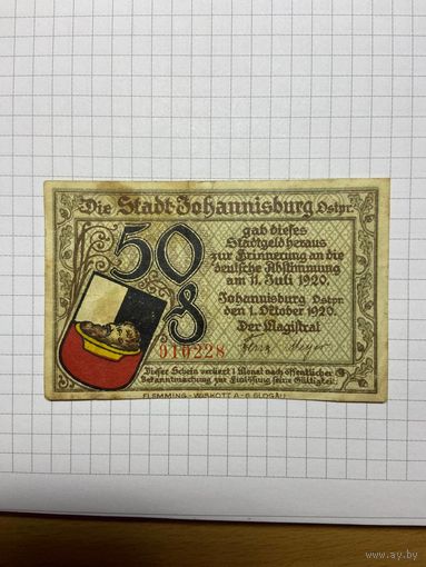 Нотгельд 50 пфеннигов 1921 год. -1912