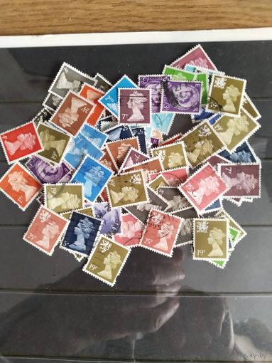 Распродажа. Сборный лот марок Великобритании 100+