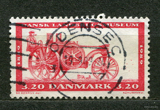 Паровой трактор. Дания. 1989. Полная серия 1 марка
