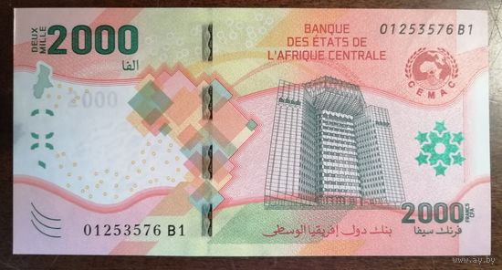 Камерун, Банк центральной Африки 2000 франков 2020 г. общий выпуск,