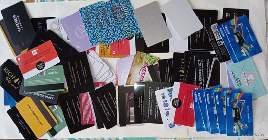 Дисконтные карты. 85 шт. Одним лотом.