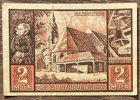 Нотгельд 2 марки 1921 год. Йевер ,. Веймарская республика