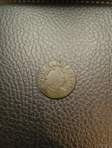 Грош 1755. Станислав Август 3 Толстый. Медь,приличное состояние. С рубля,без мц!