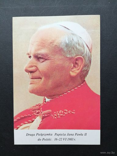Польша 1983 Карточка посвященная II визиту Папы Павла II в Польшу с маркой из серии "Польский фаянс" (спецгашение Катовице) Mi.2798