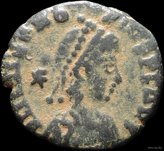 Фоллис, Феодосий 2, Римская Империя, С 1 Рубля! Смотрите другие лоты!