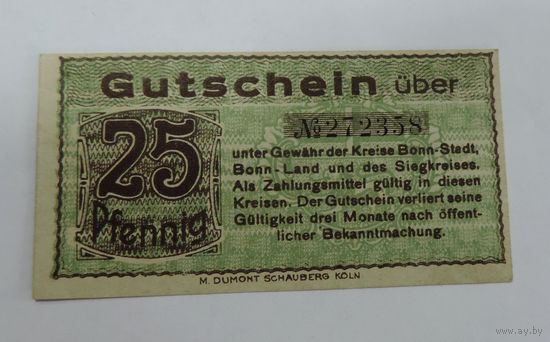 25 пфеннигов 1920г. (Нотгельд) Германия.