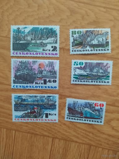 Чехословакия серия марок 1972 г. Корабли