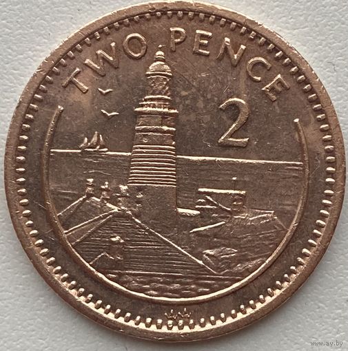 Гибралтар 2 пенса 1995 г.