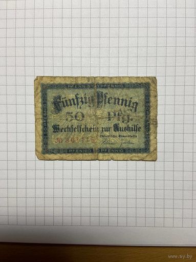 Нотгельд 50 пфеннигов 1921 год. -1912