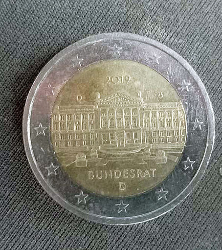 2 евро  Германия   2019  70 лет Бундесрату/D