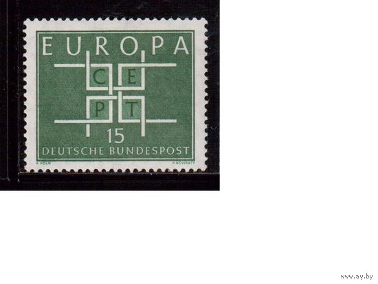 Германия(ФРГ)-1963,(Мих.406), *(след от накл.), ЕВРОПА