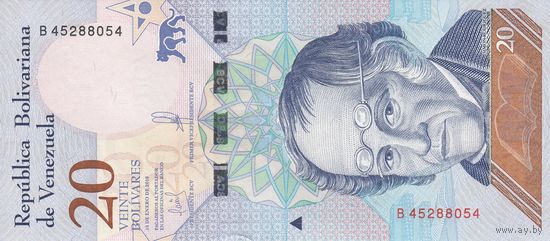 Венесуэла	20 боливар 2018 (UNC)