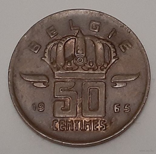 Бельгия 50 сантимов, 1965 (7-5-28)