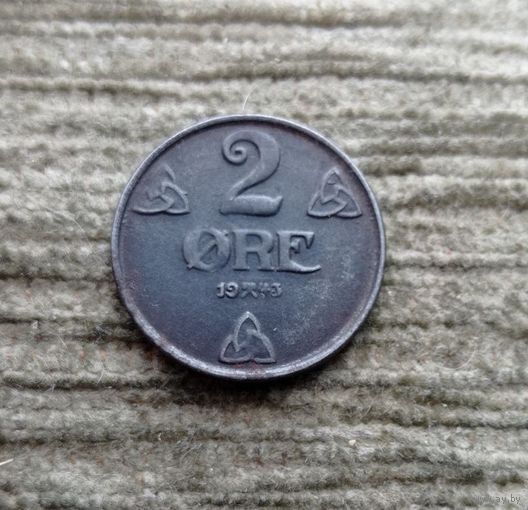 Werty71 Норвегия 2 эре 1943