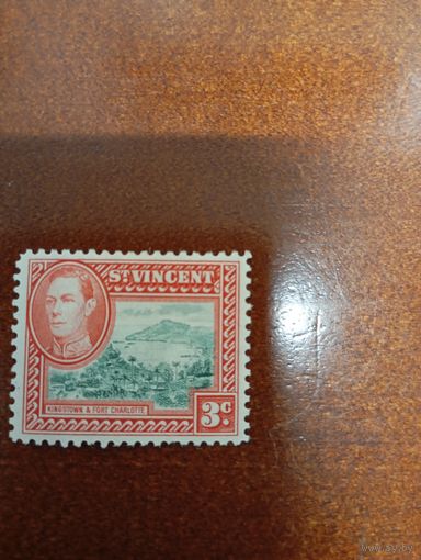 Сент-Винсент  Георг VI столица Кингстаун и форт Шарлот