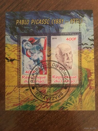 Конго 2010. Пабло Пикассо 1881-1973. Малый лист.
