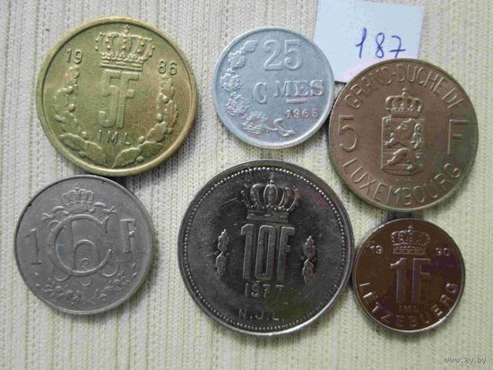 6 монет Люксембурга