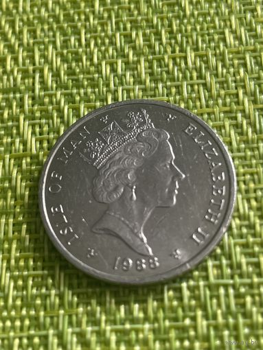 Остров Мэн 10 пенсов 1988 г ( планета Земля , тираж не известен )