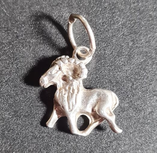 Кулон привеска знак зодиака Козерог серебро 925 лот#7, С РУБЛЯ! МНОГО ЛОТОВ С РУБЛЯ БЕЗ МЦ!