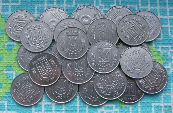 Украины 5 копеек (копiйок). UNC. Герб Украины.