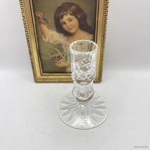 Подсвечник стеклянный ручной работы. Германия. 3713