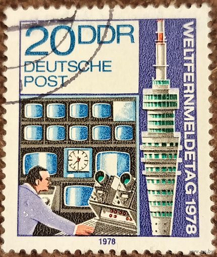 ГДР 1978. Центр управления радиовещания в Берлине и Дрезденская телебашня