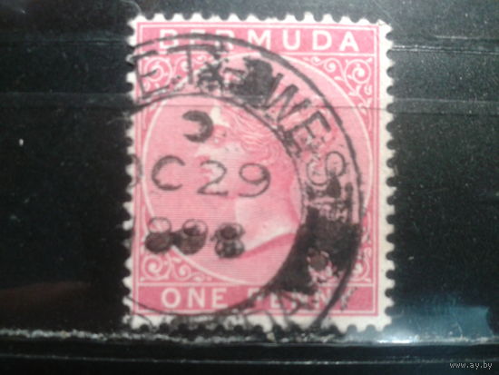 Бермуды, колония Англии, 1865 или 1883. Королева Виктория. Mi-3,8 или 4,5 Евро гаш.