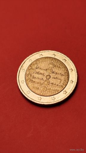 2 Евро 2005. Австрия. 50 лет подписанию договора о нейтралитете Австрии С рубля. (06)