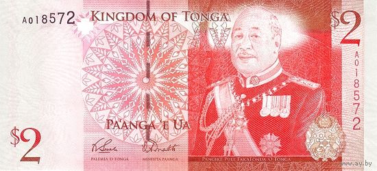 Тонга 2 паанга образца 2009 года UNC p38(1)
