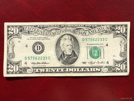 20 долларов США 1993, (D) Cleveland